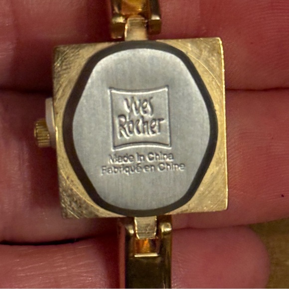 Vintage Yves Rocher gold tone crystal watch - Picture 5 of 11